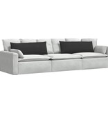 VidaXL Sofa Kussens 2 pcs Zwart 120 x 40 cm Stof