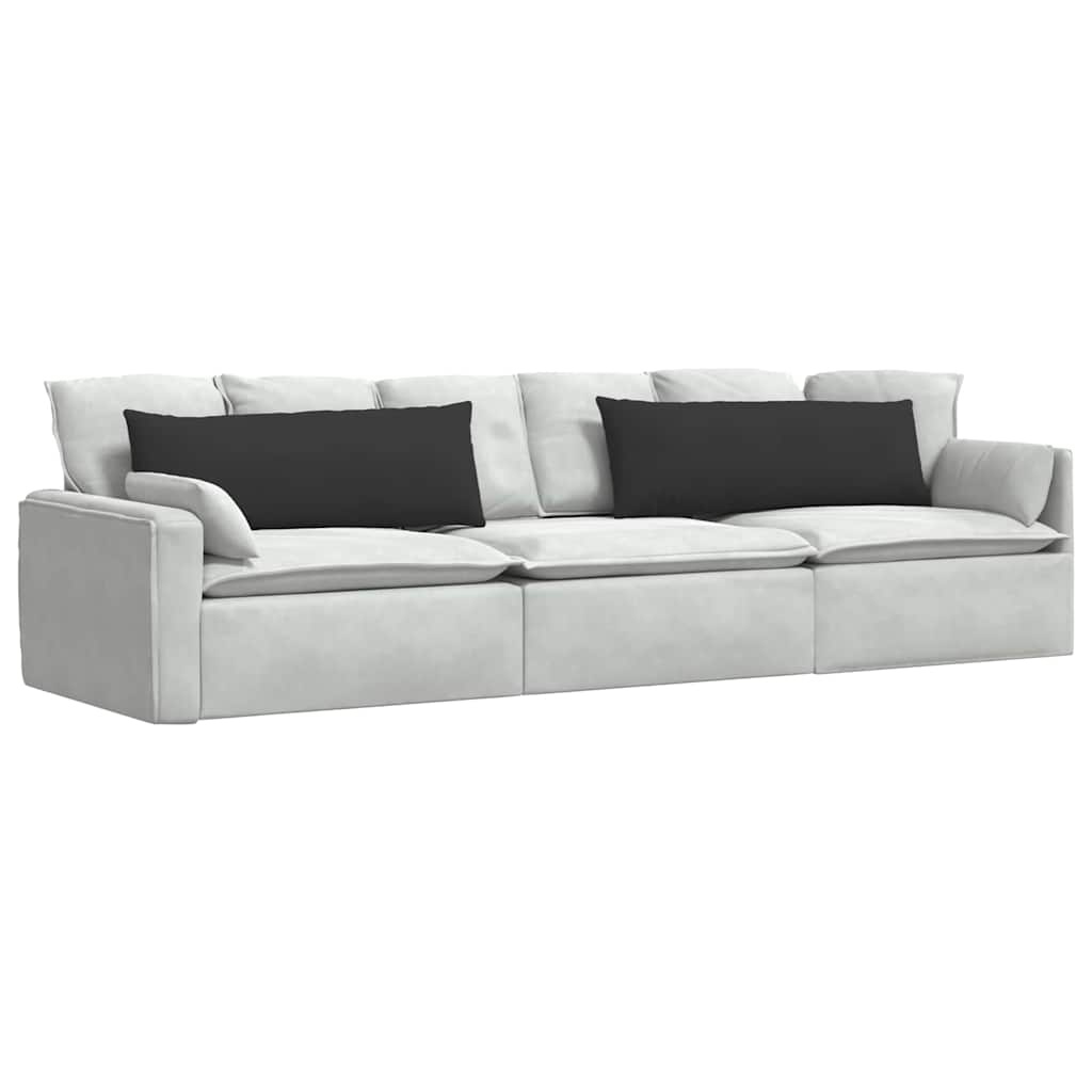 VidaXL Sofa Kussens 2 pcs Zwart 120 x 40 cm Stof