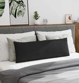 VidaXL Sofa Kussens 2 pcs Zwart 120 x 40 cm Stof