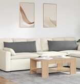 VidaXL Sofa Kussens 2 pcs Donkergrijs 120 x 40 cm Stof