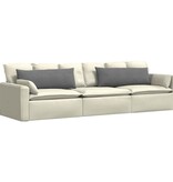 VidaXL Sofa Kussens 2 pcs Donkergrijs 120 x 40 cm Stof
