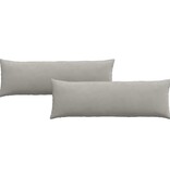 VidaXL Sofa Kussens 2 pcs Lichtgrijs 120 x 40 cm Stof