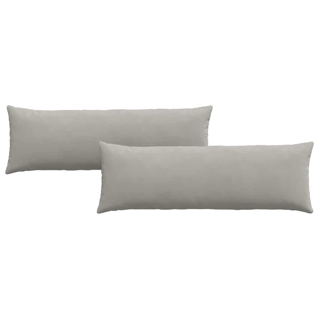 VidaXL Sofa Kussens 2 pcs Lichtgrijs 120 x 40 cm Stof