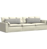 VidaXL Sofa Kussens 2 pcs Lichtgrijs 120 x 40 cm Stof