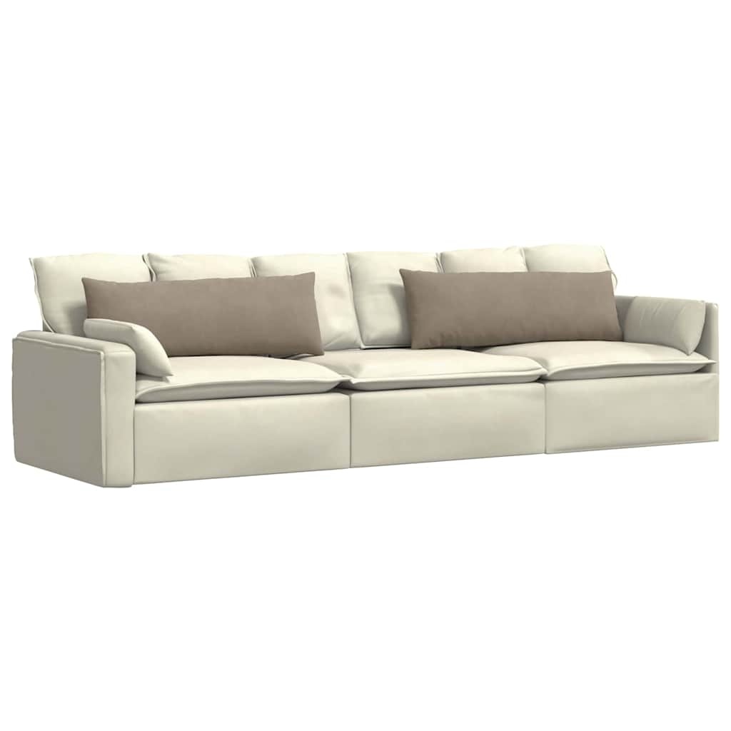 VidaXL Sofa Kussens 2 pcs Taupe 120 x 40 cm Stof