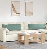 VidaXL Sofa Kussens 2 pcs Zeegroen 120 x 40 cm Katoen Stof