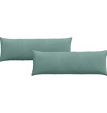 VidaXL Sofa Kussens 2 pcs Zeegroen 120 x 40 cm Katoen Stof