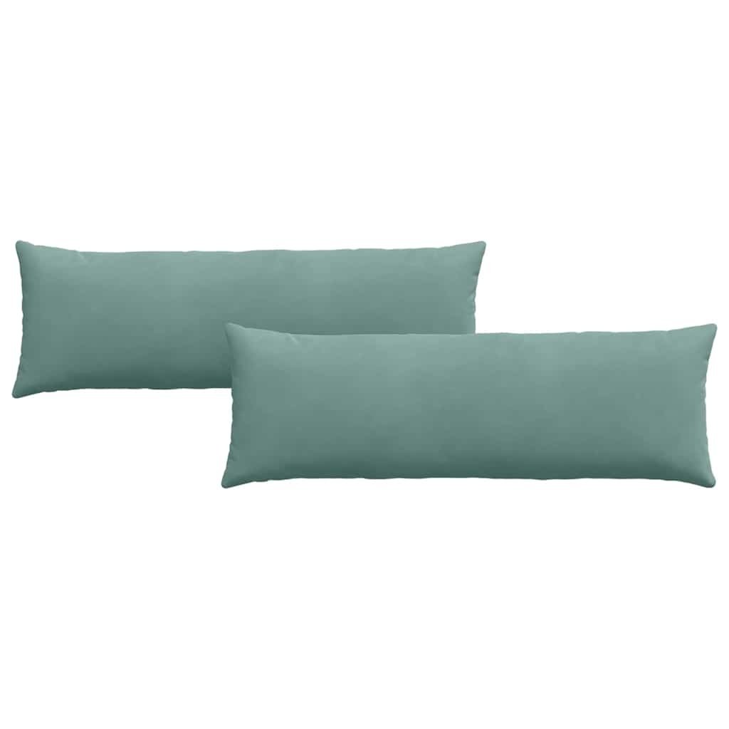 VidaXL Sofa Kussens 2 pcs Zeegroen 120 x 40 cm Katoen Stof