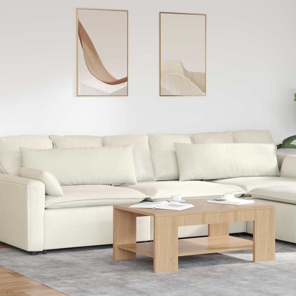 VidaXL Sofa Kussens 2 pcs Crème 120 x 40 cm Katoen Stof