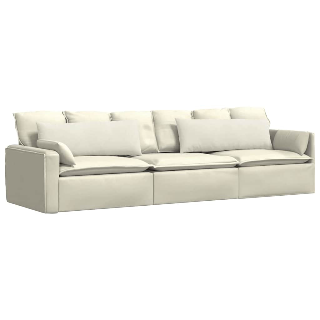 VidaXL Sofa Kussens 2 pcs Crème 120 x 40 cm Katoen Stof