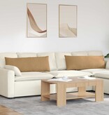 VidaXL Sofa Kussens 2 pcs Bruin 120 x 40 cm Katoen Stof