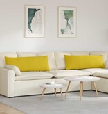 VidaXL Sofa Kussens 2 pcs Geel 120 x 40 cm Katoen Stof