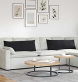 VidaXL Sofa Kussens 2 pcs Zwart 120 x 40 cm Katoen Stof
