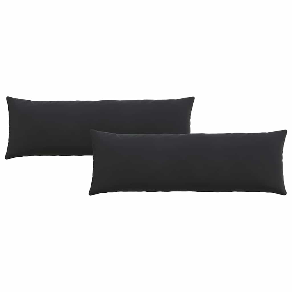 VidaXL Sofa Kussens 2 pcs Zwart 120 x 40 cm Katoen Stof