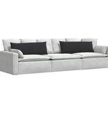 VidaXL Sofa Kussens 2 pcs Zwart 120 x 40 cm Katoen Stof