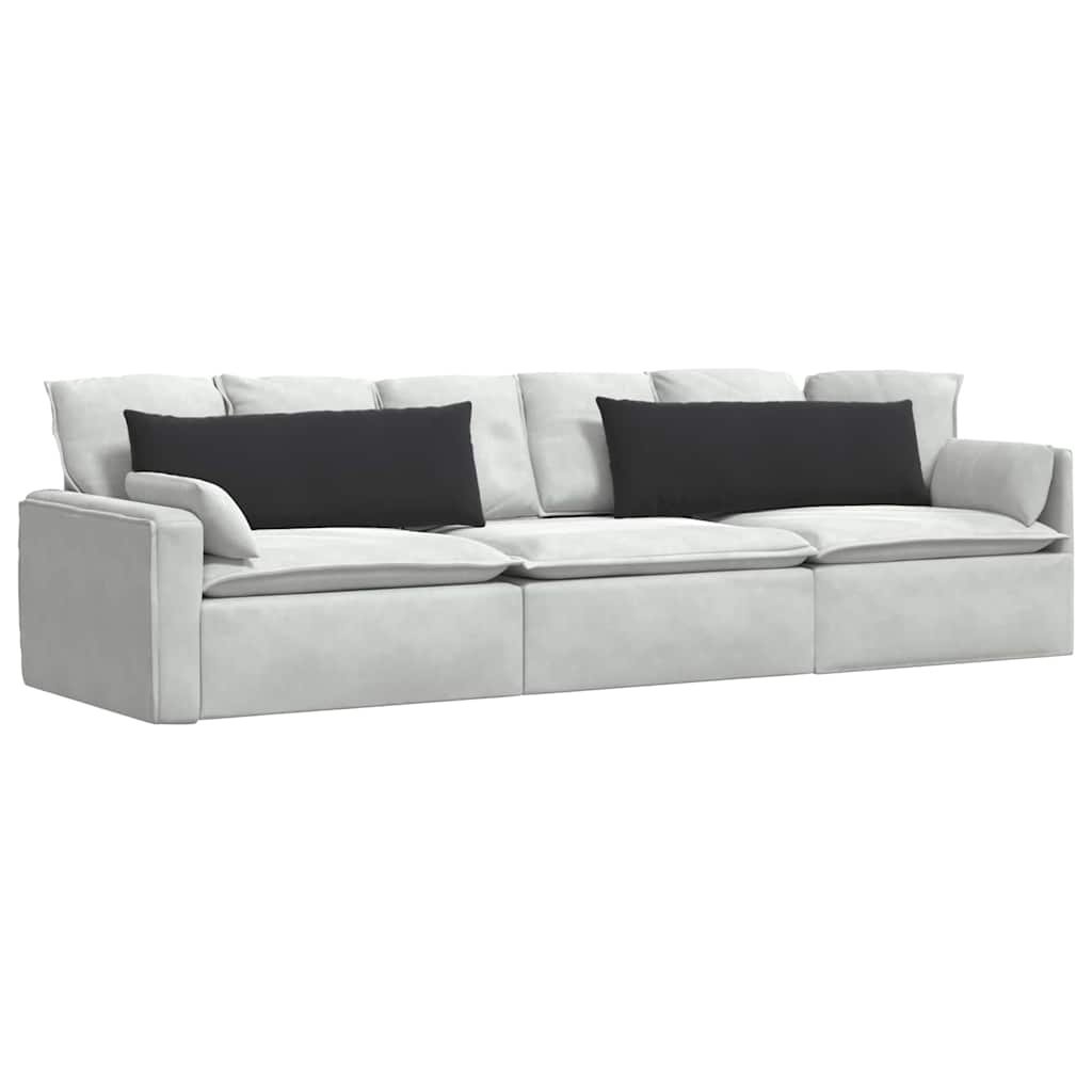 VidaXL Sofa Kussens 2 pcs Zwart 120 x 40 cm Katoen Stof