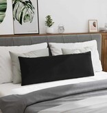 VidaXL Sofa Kussens 2 pcs Zwart 120 x 40 cm Katoen Stof