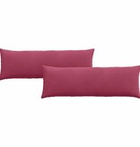 VidaXL Sofa Kussens 2 pcs Wijnrood 120 x 40 cm Katoen Stof