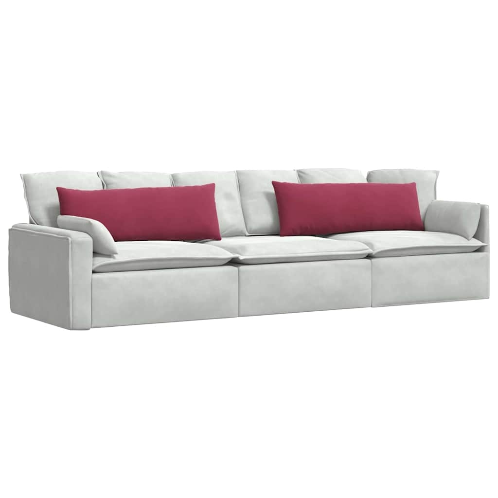 VidaXL Sofa Kussens 2 pcs Wijnrood 120 x 40 cm Katoen Stof