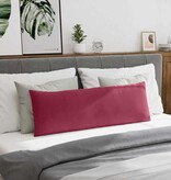 VidaXL Sofa Kussens 2 pcs Wijnrood 120 x 40 cm Katoen Stof