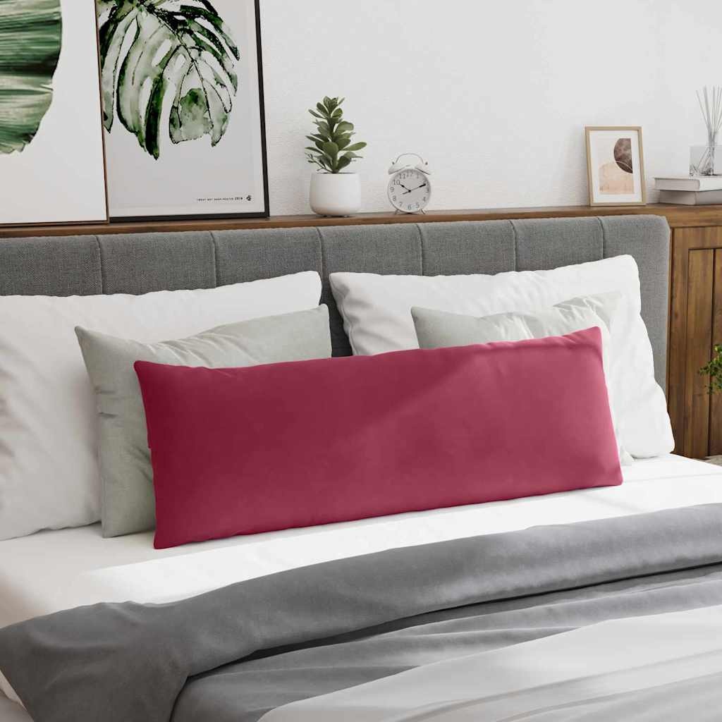 VidaXL Sofa Kussens 2 pcs Wijnrood 120 x 40 cm Katoen Stof