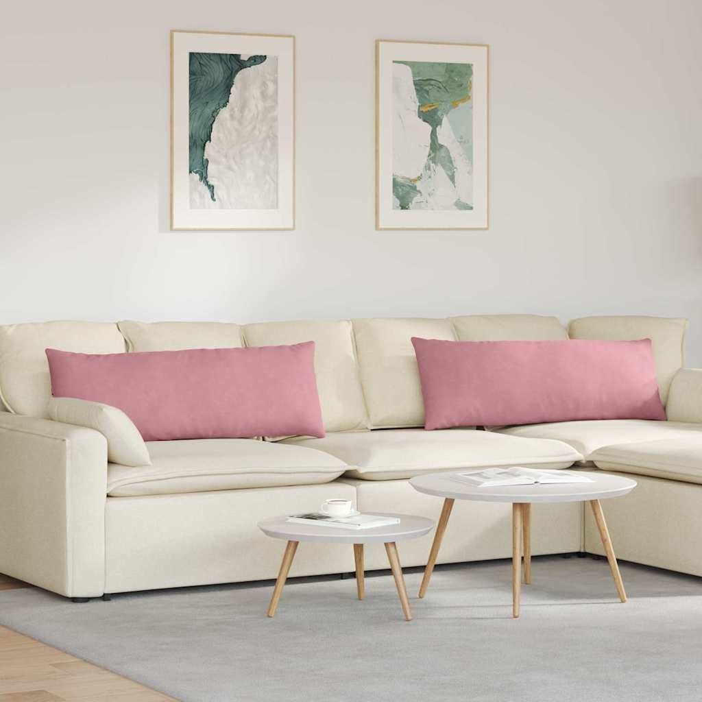 VidaXL Sofa Kussens 2 pcs Roze 120 x 40 cm Katoen Stof