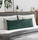 VidaXL Sofa Kussens 2 pcs Donkergroen 120 x 40 cm Katoen Stof