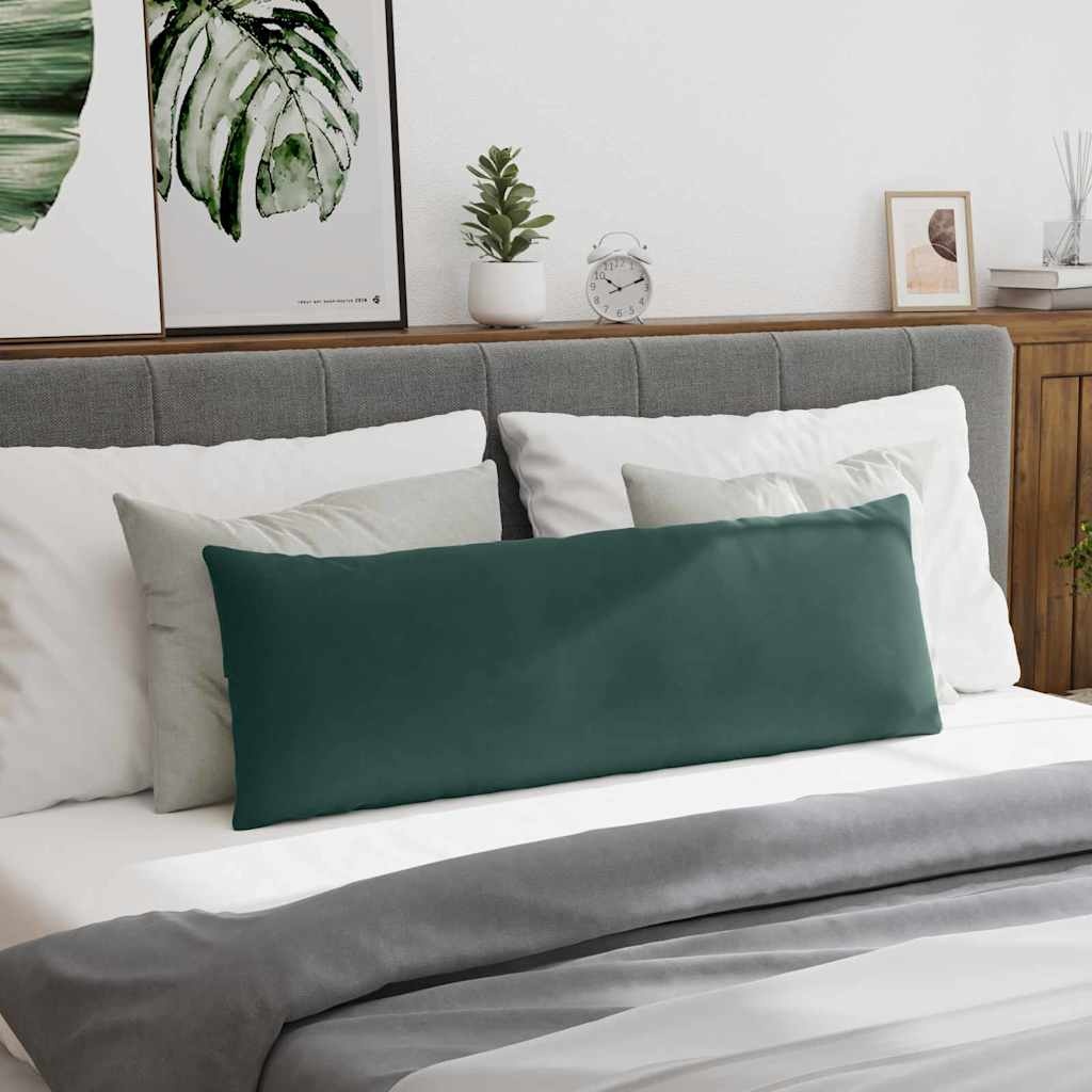 VidaXL Sofa Kussens 2 pcs Donkergroen 120 x 40 cm Katoen Stof