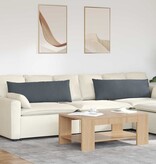 VidaXL Sofa Kussens 2 pcs Donkergrijs 120 x 40 cm Katoen Stof