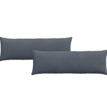 VidaXL Sofa Kussens 2 pcs Donkergrijs 120 x 40 cm Katoen Stof