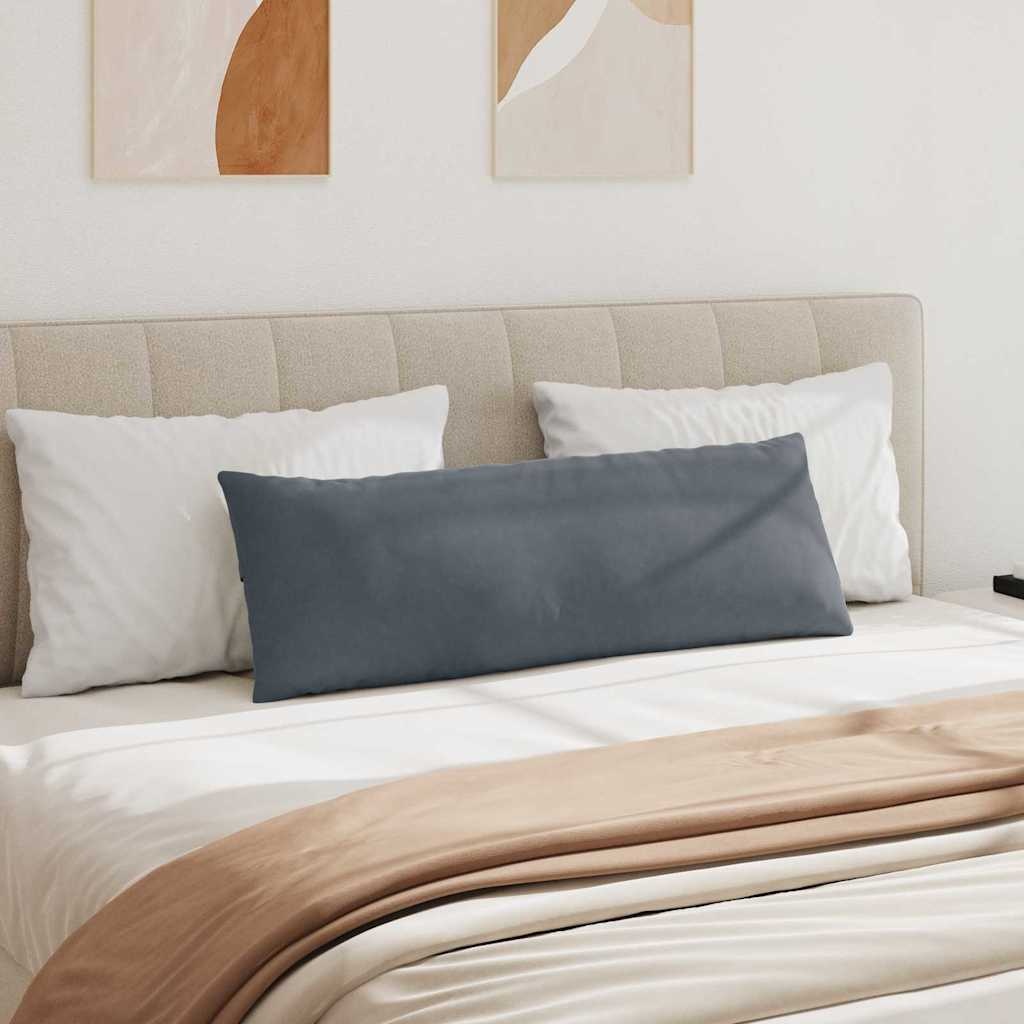 VidaXL Sofa Kussens 2 pcs Donkergrijs 120 x 40 cm Katoen Stof