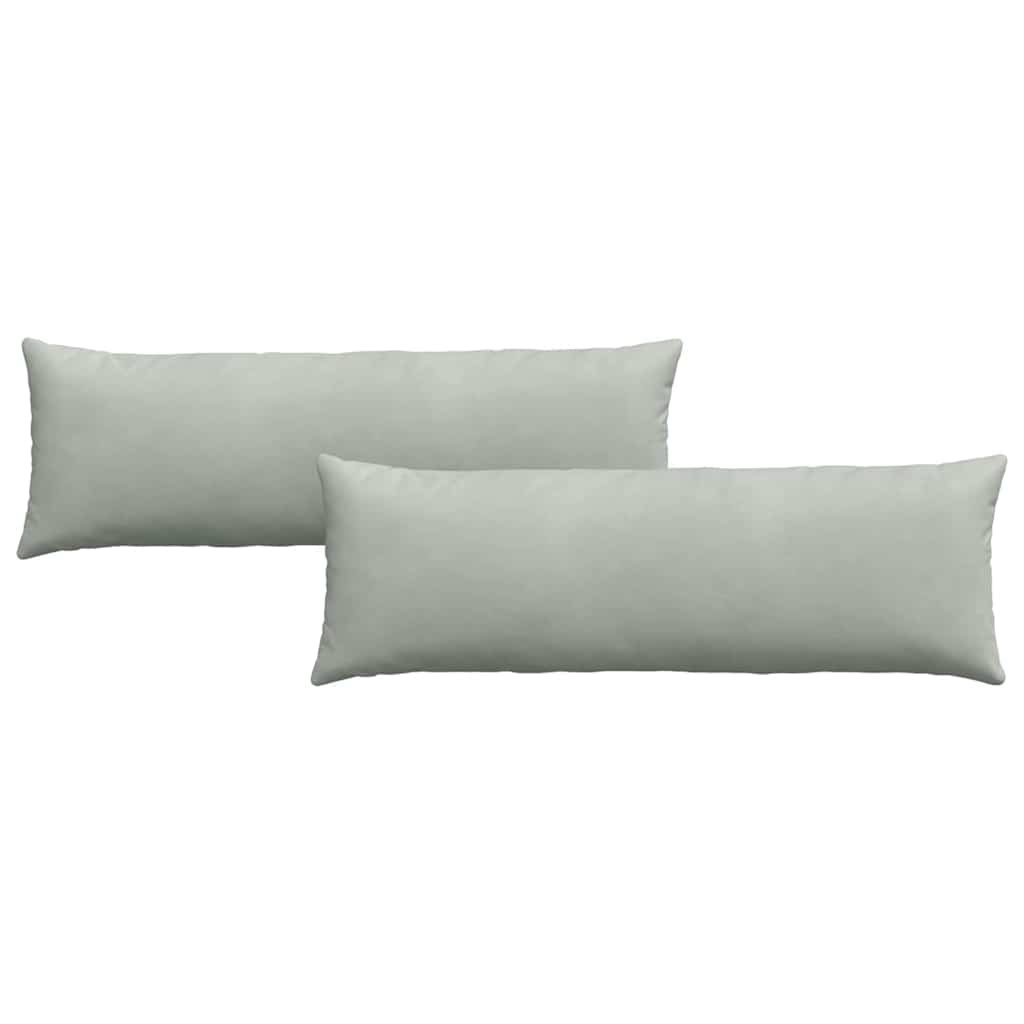 VidaXL Sofa Kussens 2 pcs Lichtgrijs 120 x 40 cm Katoen Stof