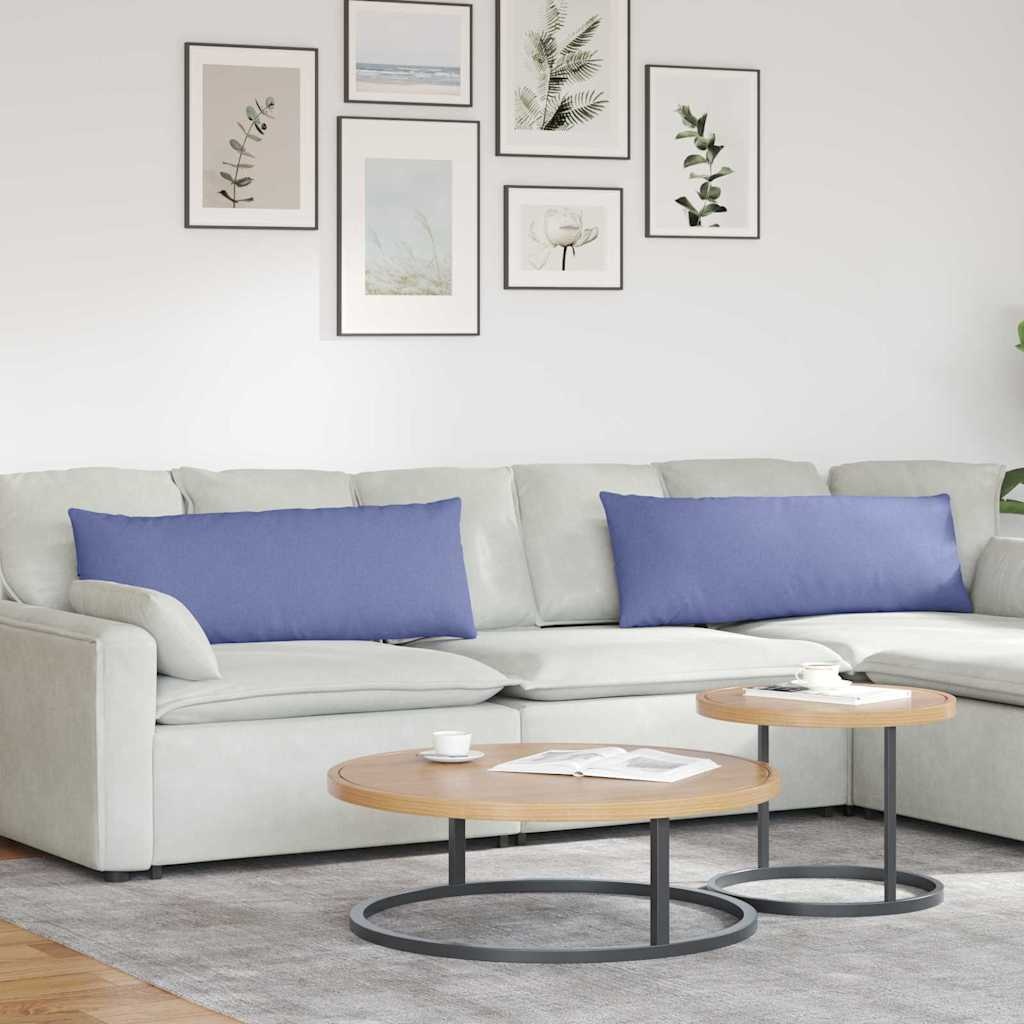VidaXL Sofa Kussens 2 pcs Blauw 120 x 40 cm Stof