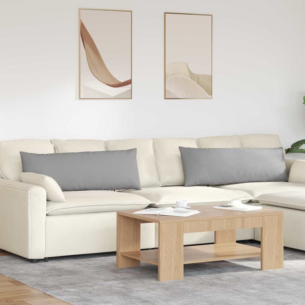 VidaXL Sofa Kussens 2 pcs Grijs 120 x 40 cm Stof