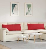 VidaXL Sofa Kussens 2 pcs Rood 120 x 40 cm Stof