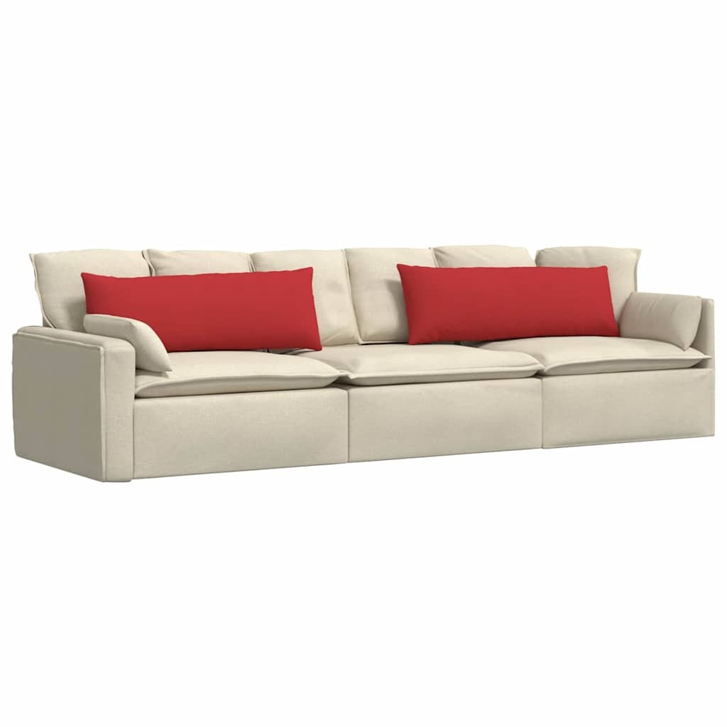 VidaXL Sofa Kussens 2 pcs Rood 120 x 40 cm Stof