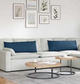 VidaXL Sofa Kussens 2 pcs Blauw 120 x 40 cm Stof