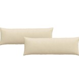 VidaXL Sofa Kussens 2 pcs Crème 120 x 40 cm Stof
