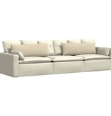 VidaXL Sofa Kussens 2 pcs Crème 120 x 40 cm Stof