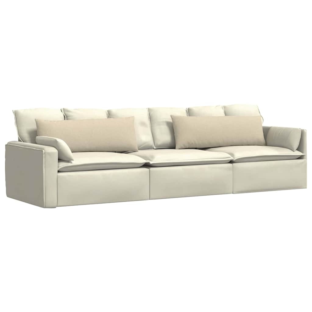 VidaXL Sofa Kussens 2 pcs Crème 120 x 40 cm Stof