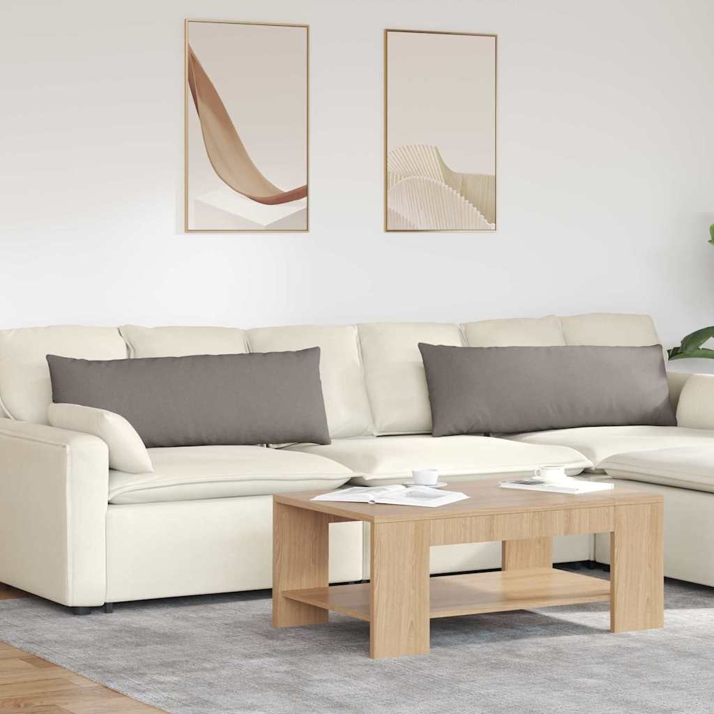 VidaXL Sofa Kussens 2 pcs Taupe 120 x 40 cm Stof