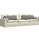 VidaXL Sofa Kussens 2 pcs Taupe 120 x 40 cm Stof