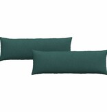 VidaXL Sofa Kussens 2 pcs Donkergroen 120 x 40 cm Stof