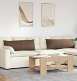 VidaXL Sofa Kussens 2 pcs Bruin 120 x 40 cm Stof