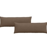 VidaXL Sofa Kussens 2 pcs Bruin 120 x 40 cm Stof