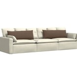 VidaXL Sofa Kussens 2 pcs Bruin 120 x 40 cm Stof