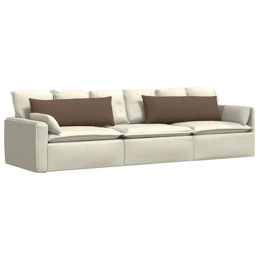 VidaXL Sofa Kussens 2 pcs Bruin 120 x 40 cm Stof