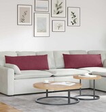 VidaXL Sofa Kussens 2 pcs Wijnrood 120 x 40 cm Stof