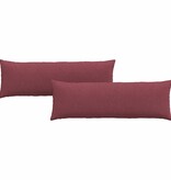 VidaXL Sofa Kussens 2 pcs Wijnrood 120 x 40 cm Stof