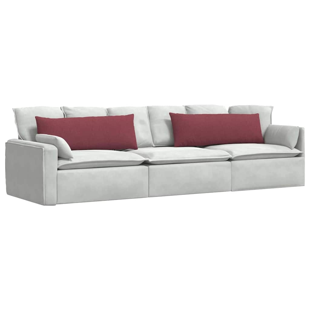 VidaXL Sofa Kussens 2 pcs Wijnrood 120 x 40 cm Stof
